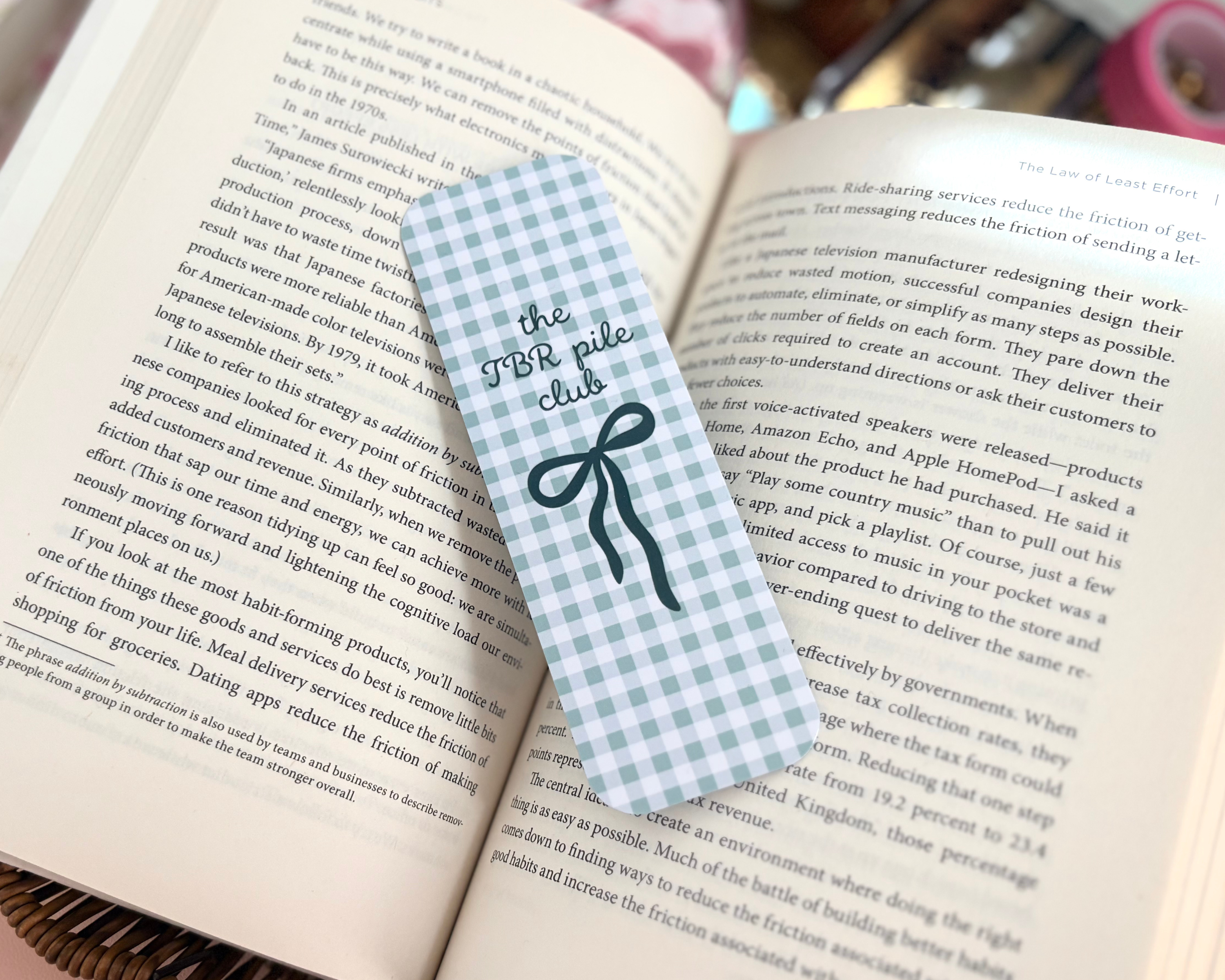 The TBR Pile Club Gingham Bookmark