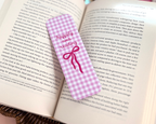 Happily Ever Reading Gingham Bookmark